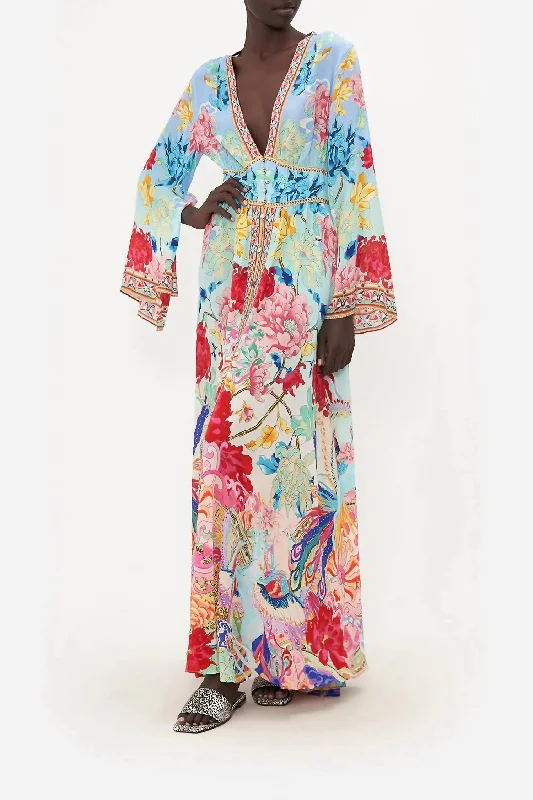 Kimono Sleeve Dress In Multi