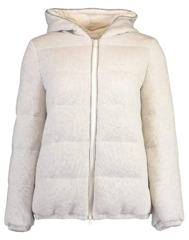 Ribbed Goose Down Padded Jacket