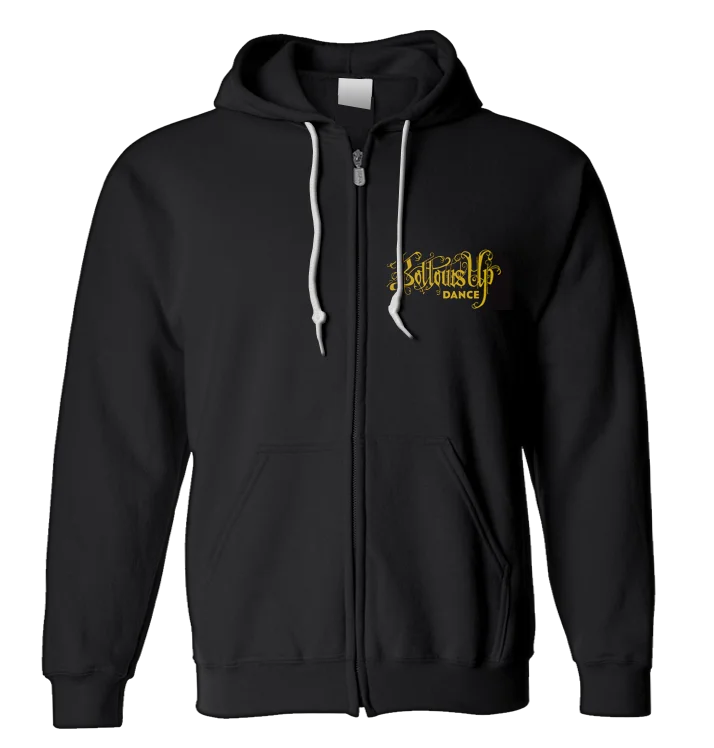 BOTTOMS UP - 'Gold Logo' Zip-Up Hoodie