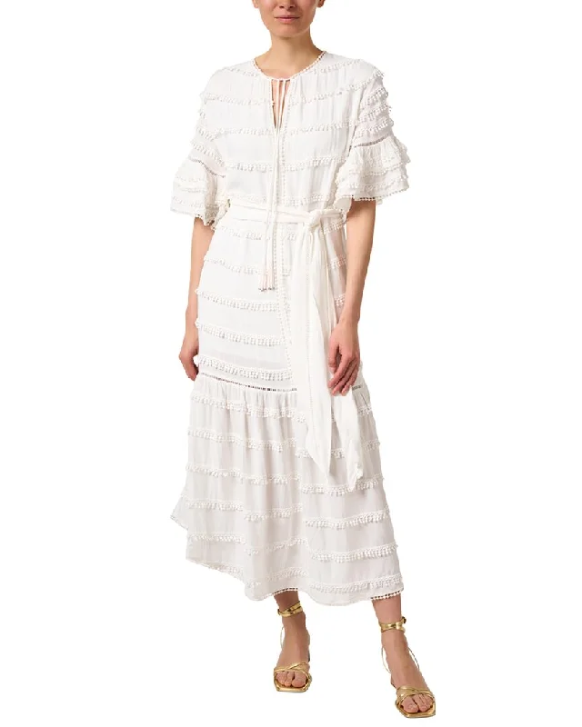 Farm Rio Embroidered Trim Dress