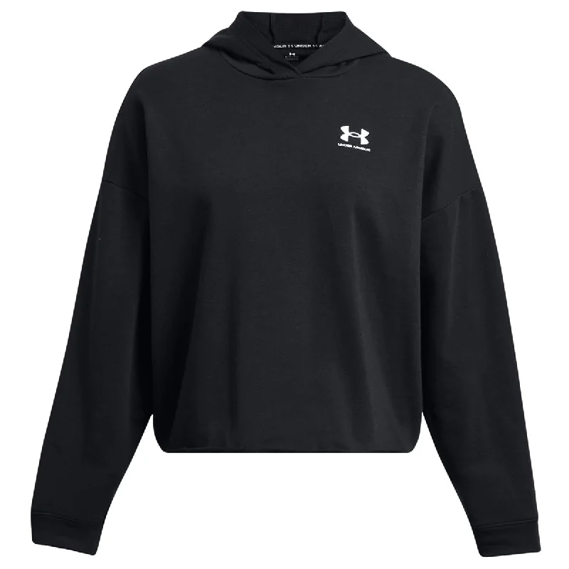 Under Armour Rival Terry Over Sized Hoodie - Womens - Black/White