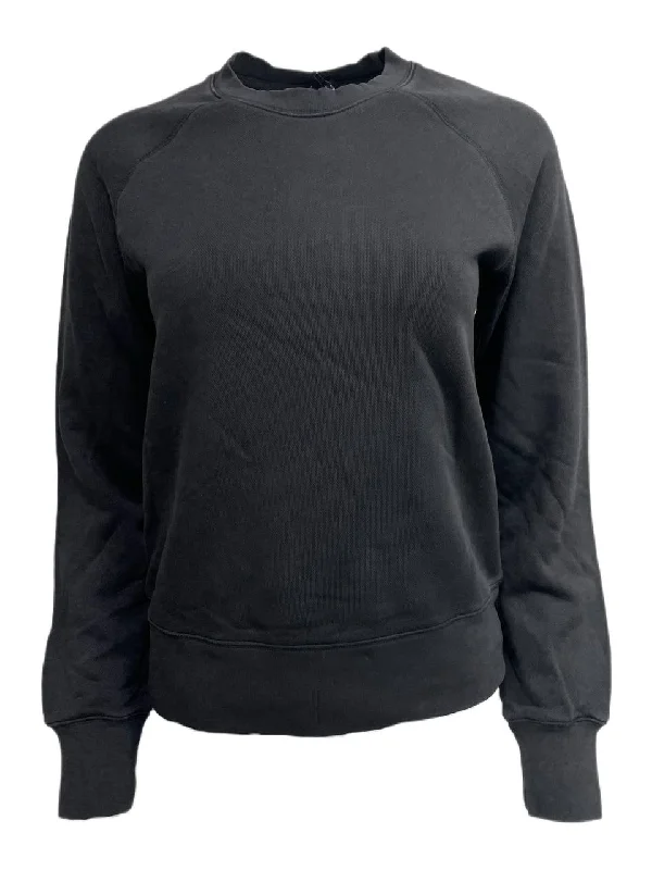 BLK DNM Women's Washed Black Cotton Sweatshirt 18 #WHC14301 Size S NWT