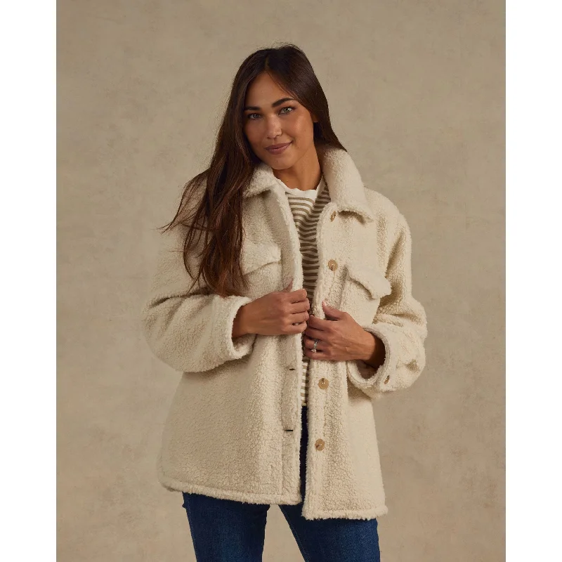 Rylee and Cru Natural Shearling Chore Womens Coat