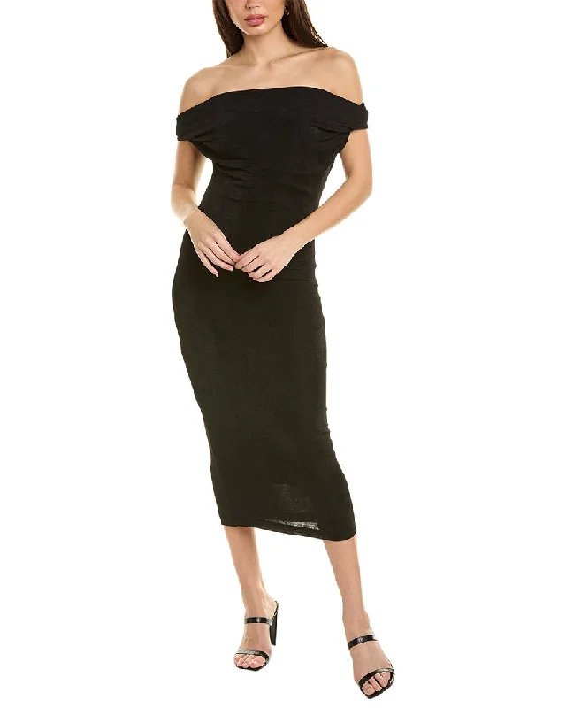 Lyra & Co Off-the-Shoulder Midi Dress