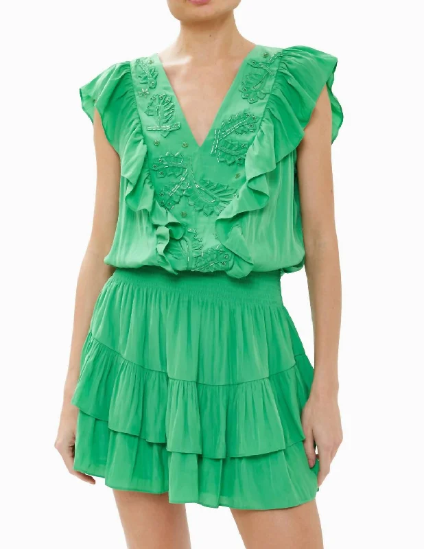 Ari Dress In Garden Green