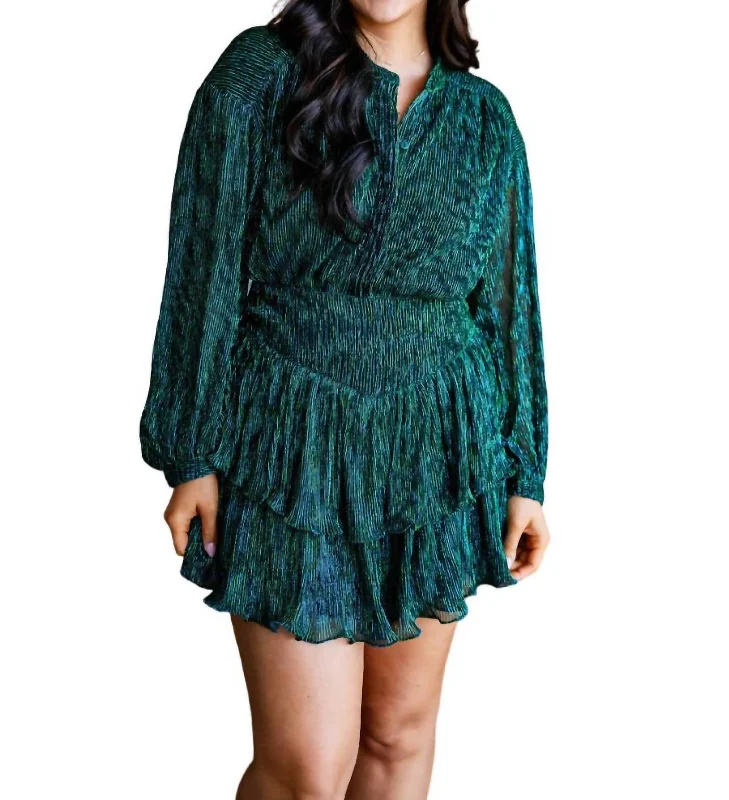 Drosselmoyer Shimmer Dress In Green