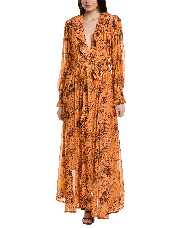 Sabina Musayev Alexandra Silk-Blend Maxi Dress