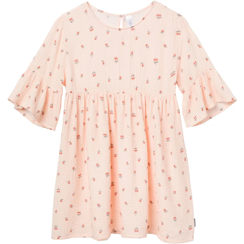 Fantastic Offers Womens Light Pink Daisies Gauze Dress