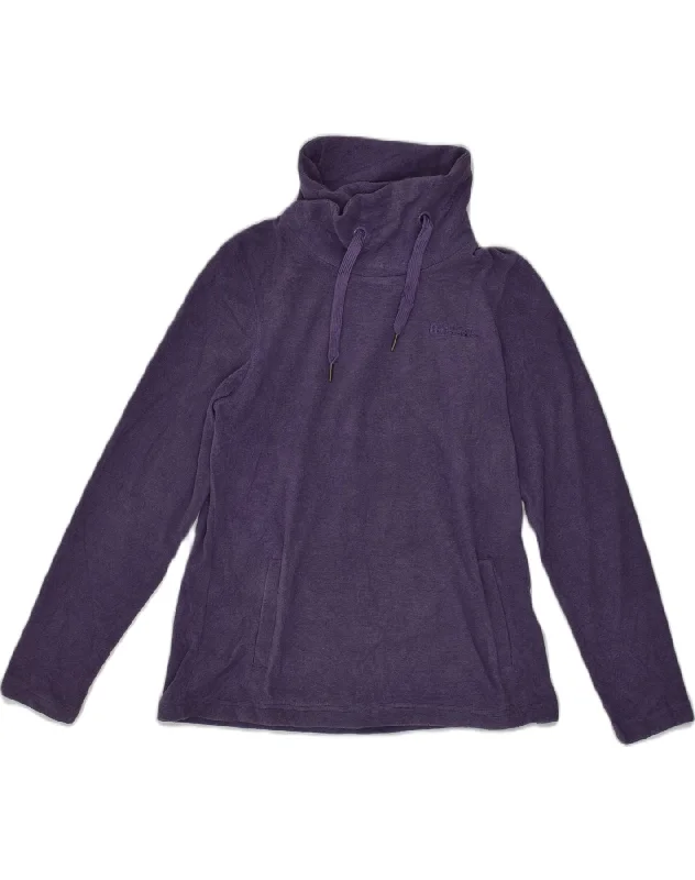 MOUNTAIN WAREHOUSE Womens Roll Neck Fleece Jumper UK 12 Medium Purple