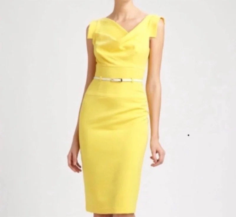 Jackie O Dress In Yellow