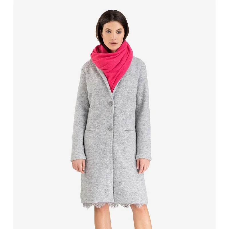 Tribal Womens Grey Wool Overcoat