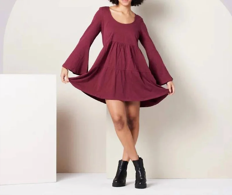 Jupiter Dress In Burgundy