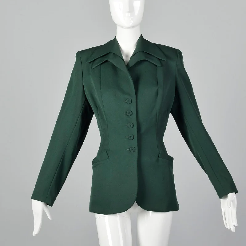 1980s Norma Kamali Gorgeous Green Jacket