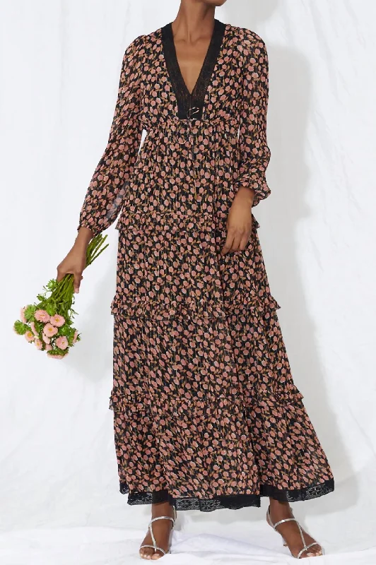 Lynda Midi Dress In Ditsy Floral