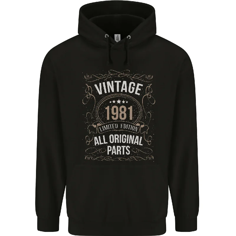 43rd Birthday Limited Edition 1981 Mens 80% Cotton Hoodie