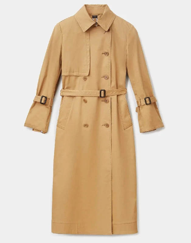 Stretch Cotton Gabardine Trench