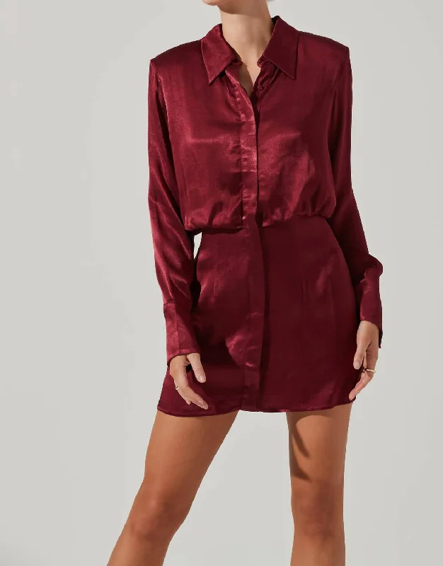 Ruth Dress In Wine