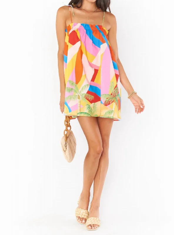 Angel Mini Dress In Rainbow Key