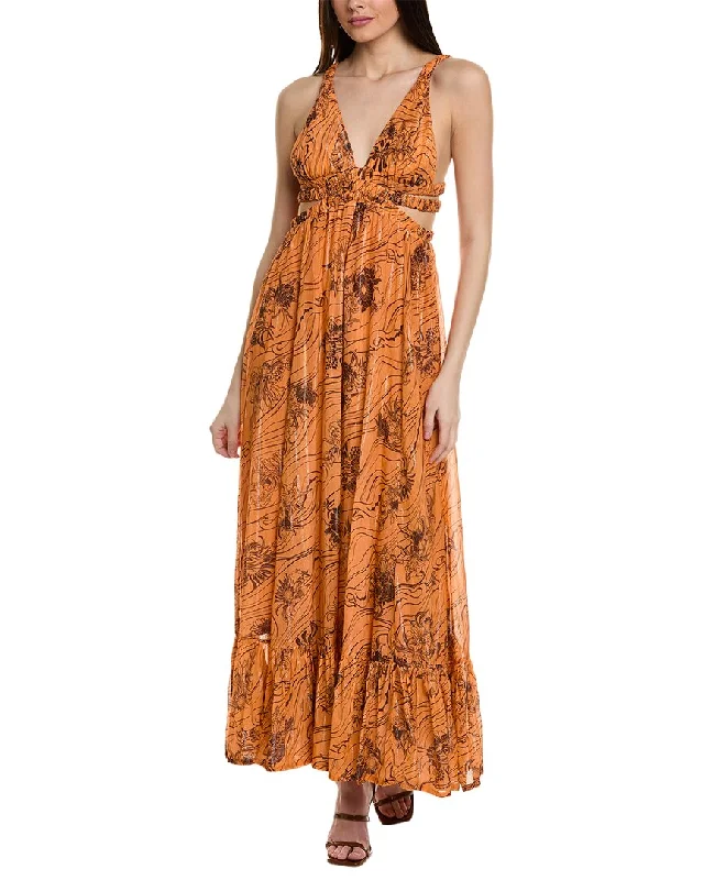 Sabina Musayev Fiorello Silk-Blend Maxi Dress