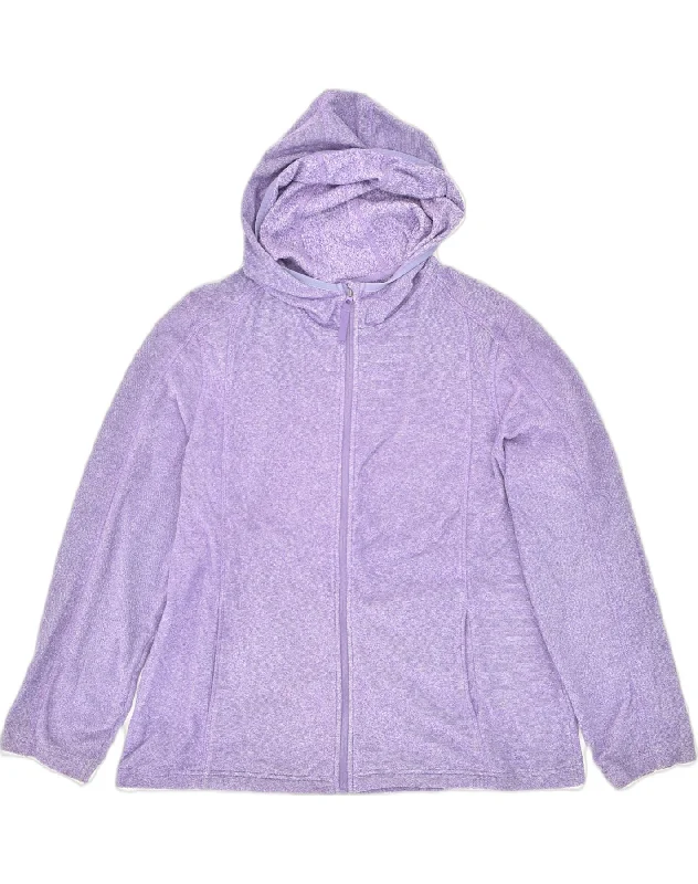 MOUNTAIN WAREHOUSE Womens Zip Hoodie Sweater UK 20 2XL Purple Polyester