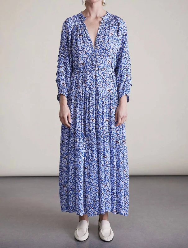 Trinidad Maxi Dress In Piet Floral Blue