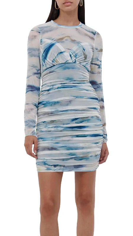 Nica Dress In Watercolor Print