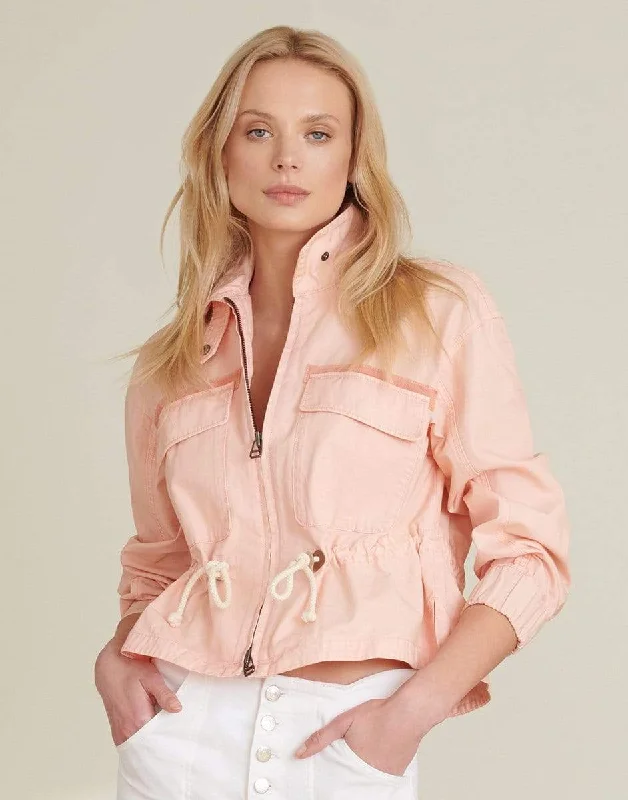 Blush Pink Roz Drawstring Peplum Jacket