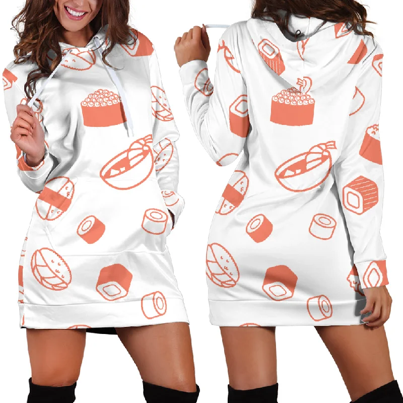 Sushi Pattern Women'S Hoodie Dress