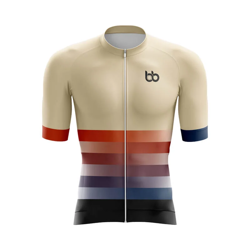 Gradient Frequency Aero jerseys (Beige-Orange-Blue)