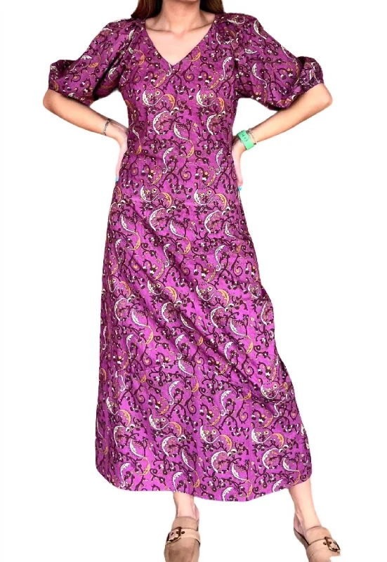 Allie Maxi Dress In Purple Hunter