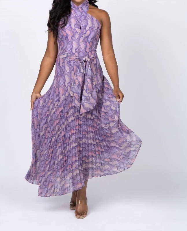 Roya Dress In Lavendar Multi