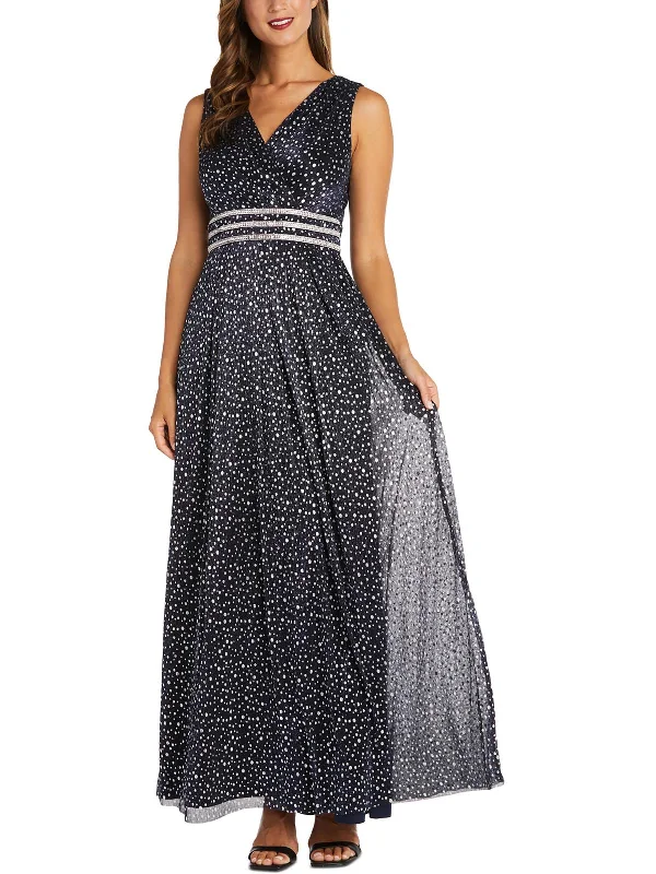 Womens Embellished Long Evening Dress