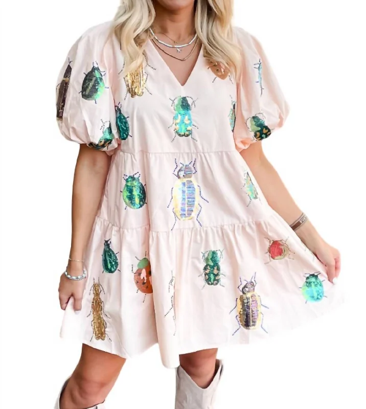 Beetles Dress In Pale Pink