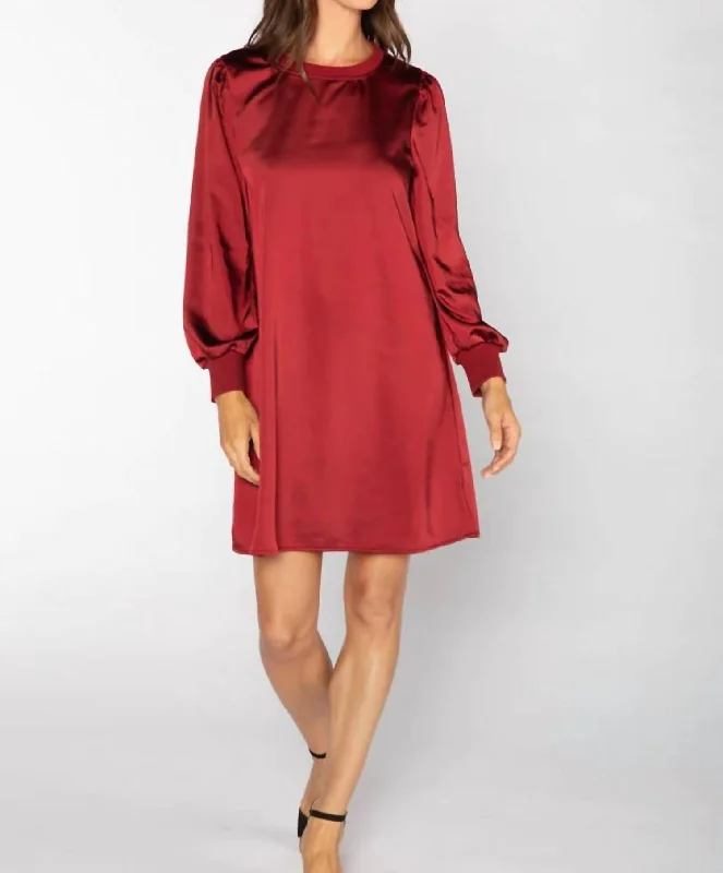 Carraway Dress In Cabernet