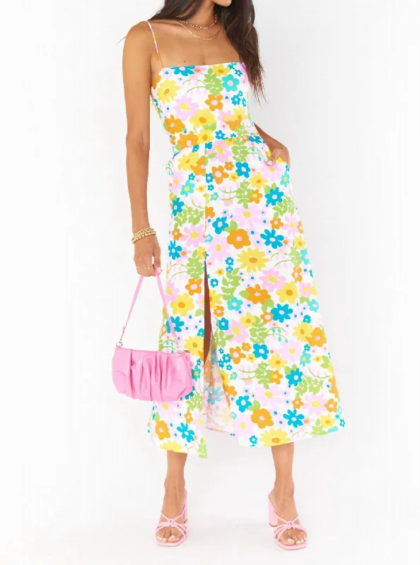 Amalfi Coast Midi Dress In Petal Pop