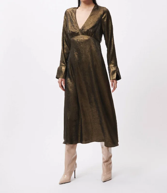 Lisna Dress In Gold