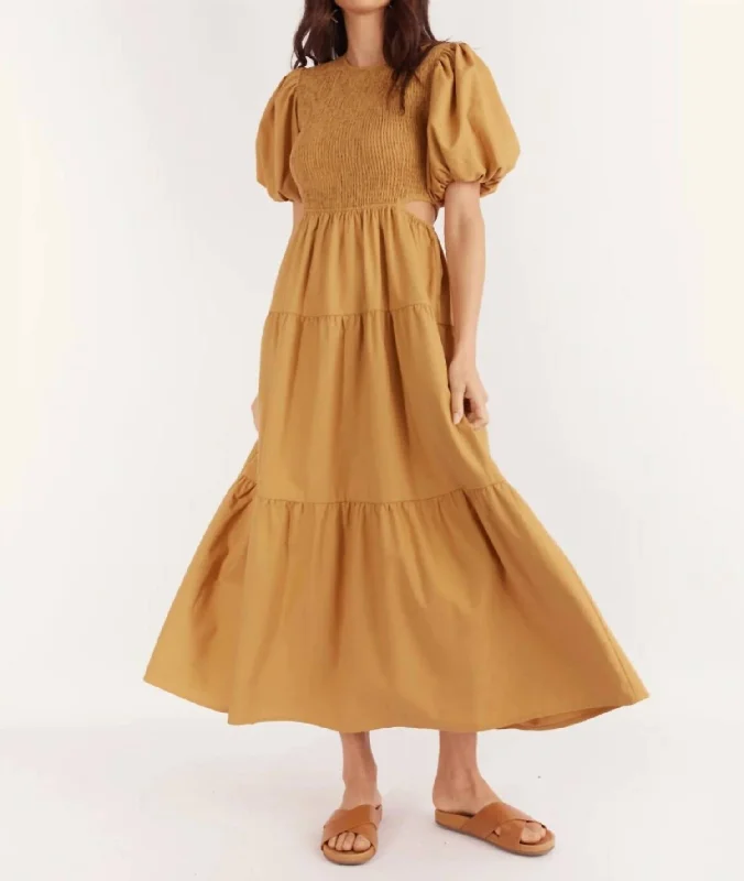 Rita Maxi Dress In Caramel