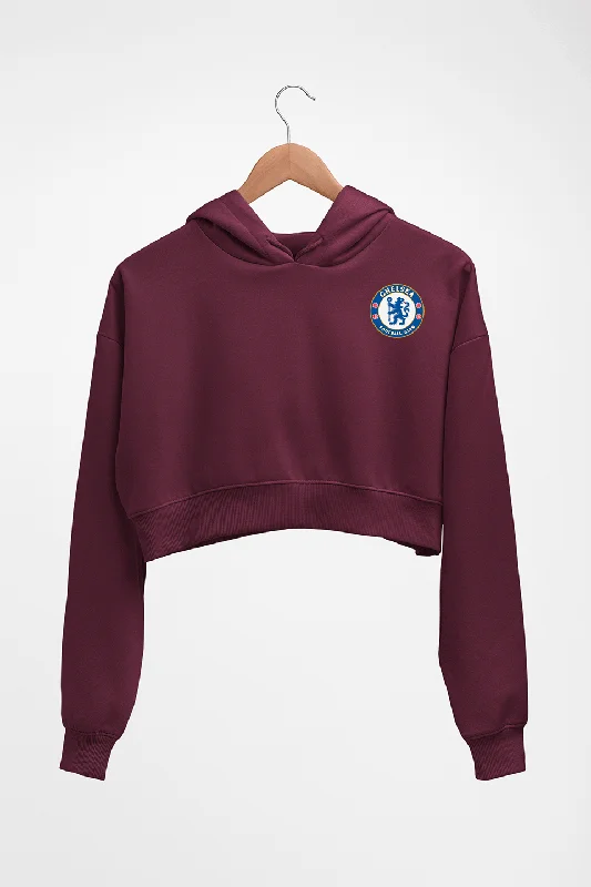 Chelsea Logo Crop HOODIE FOR WOMEN