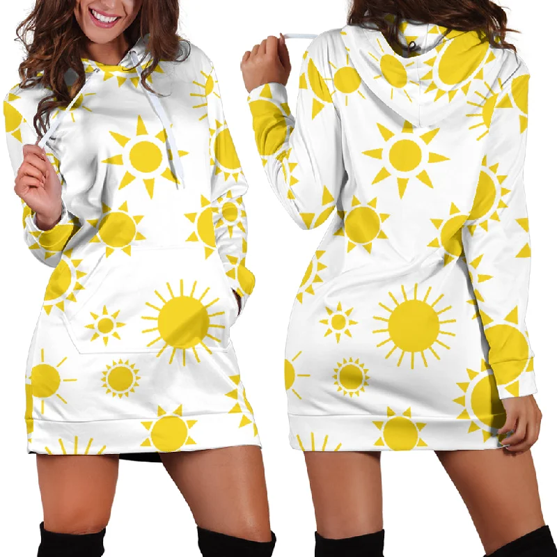 Sun Pattern Women'S Hoodie Dress