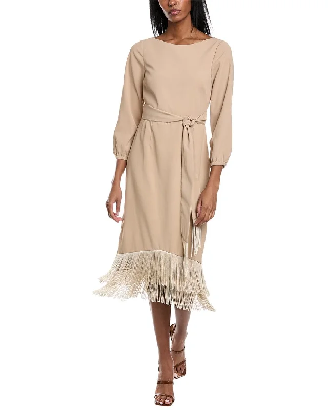 Mikael Aghal Fringe Midi Dress