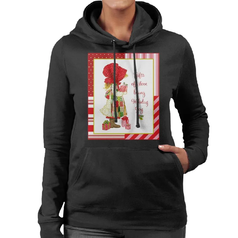 Holly Hobbie Christmas Gifts Of Love Bring Holiday Joy Women's Hooded Sweatshirt