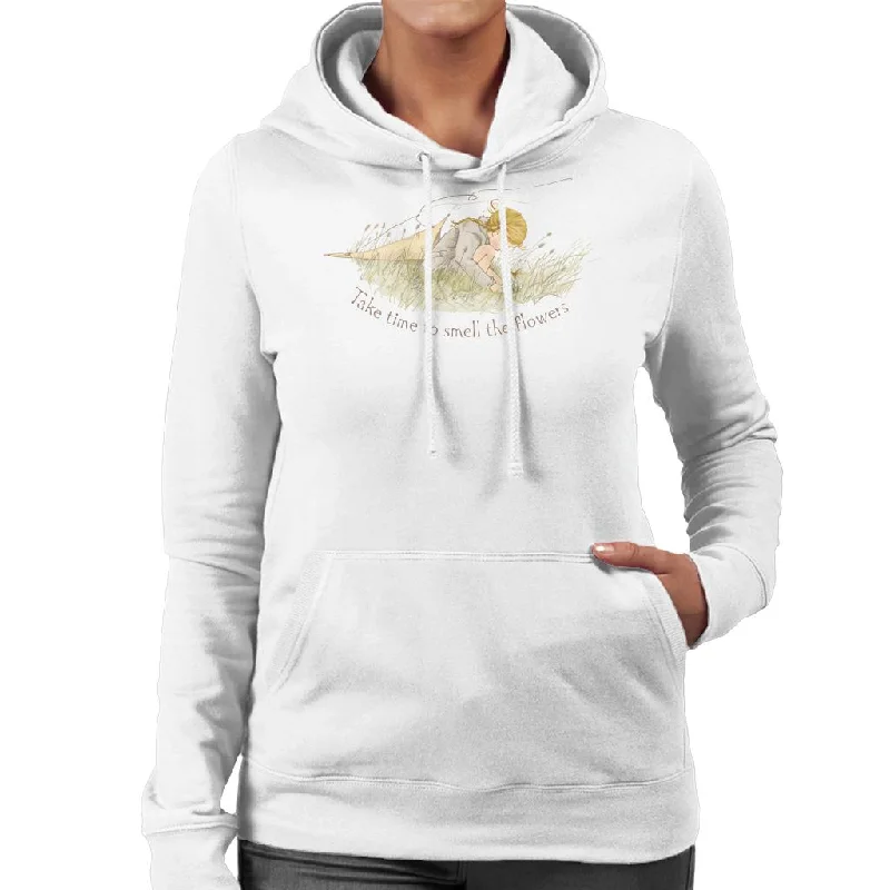 Holly Hobbie Classic Take Time To Smell The Flowers Women's Hooded Sweatshirt