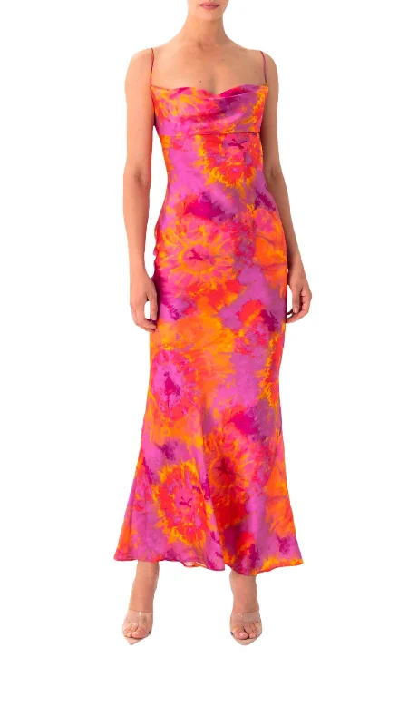 Capri Dress In Tie Dye Pink