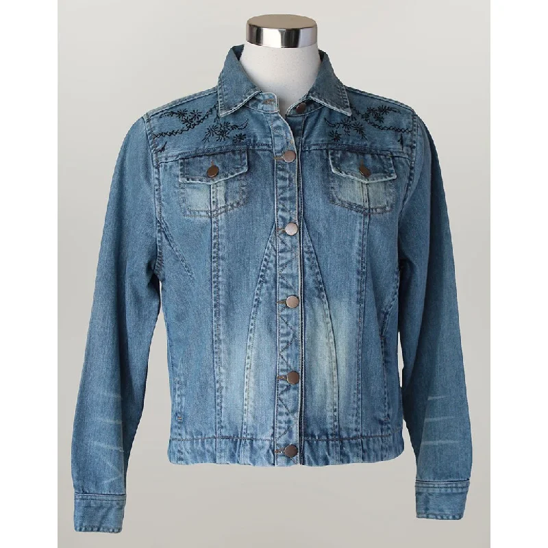 Keren Hart Embroidered Denim Jacket