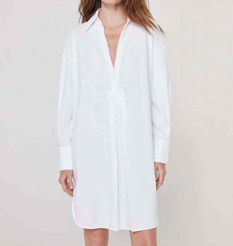 Sag Harbor Shirt Dress In White