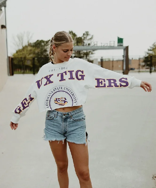 LSU Phipps Split Crop Sweatshirt