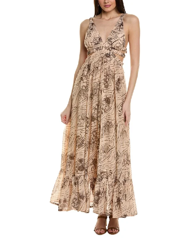 Sabina Musayev Fiorello Silk-Blend Maxi Dress